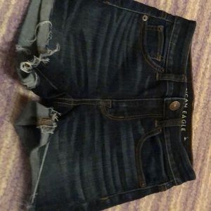 Dark wash shorts